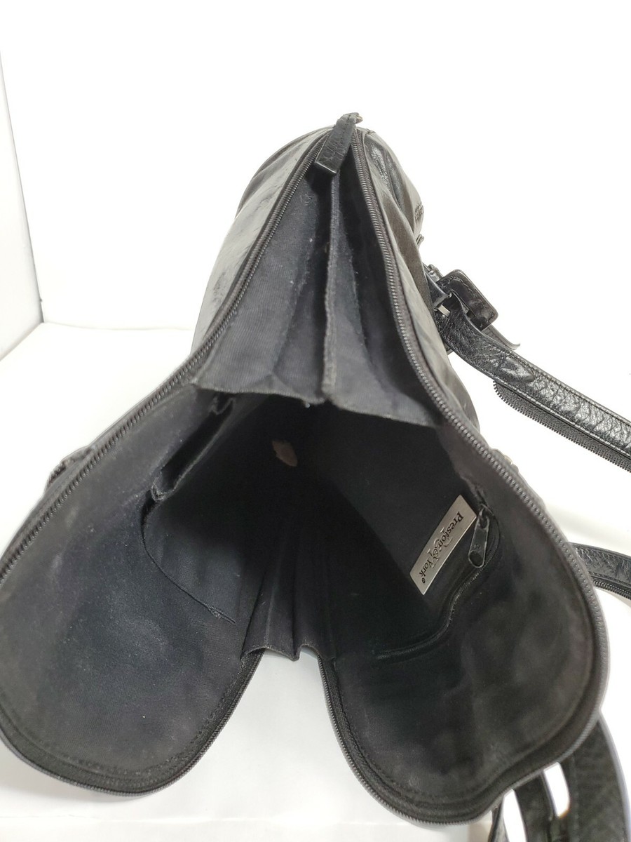 Preston York leather Black Backpack Convertible Shoulder Bag  display picture 3
