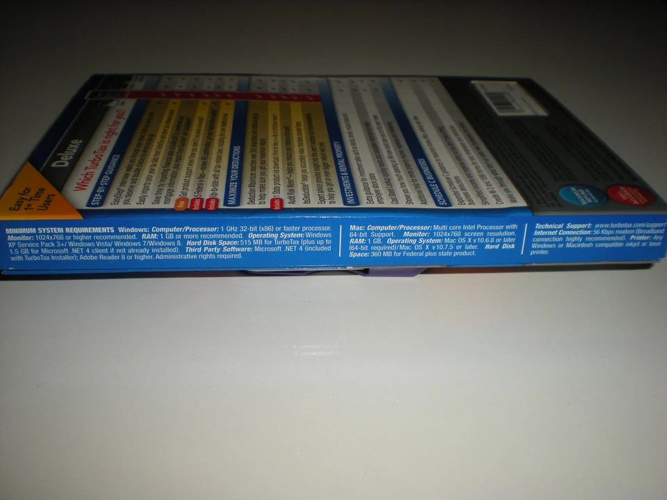 Turbotax 2013 Deluxe. Federal & State + Federal E-file. Ugly new sealed box. - Image 4 of 4