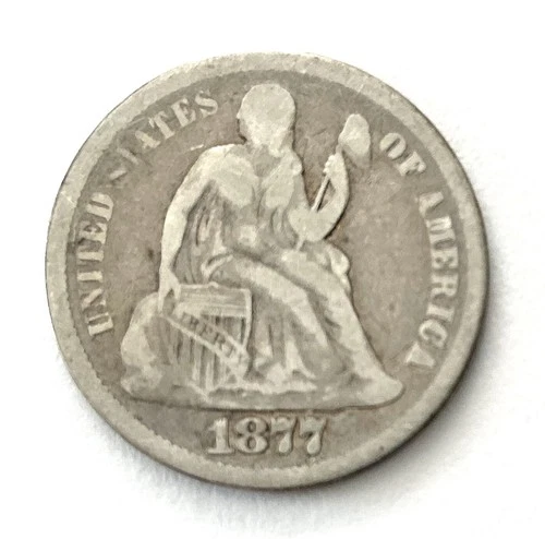 1877 VG SEATED LIBERTY SILVER DIME