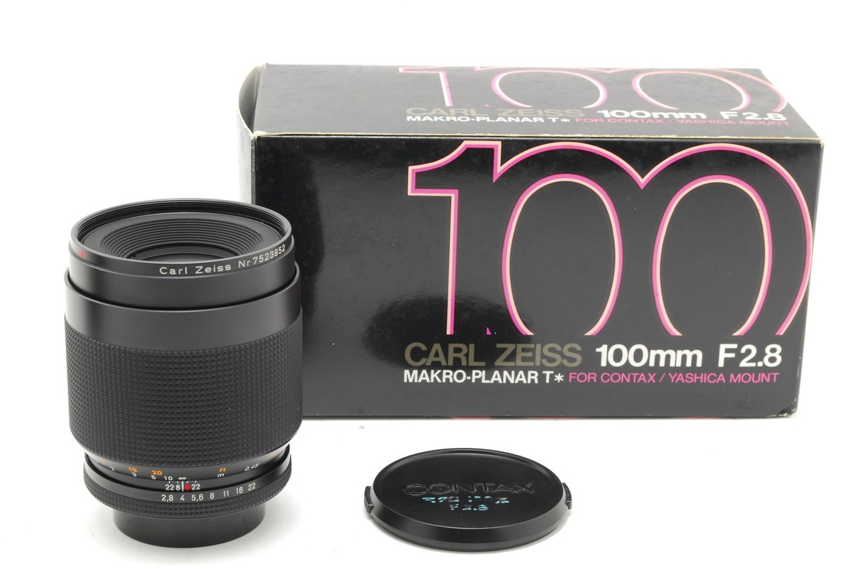 【美品】Contax Makro-Planar T*100mm F2.8 AEJ Carl Zeiss Makro-Planar T* 100mm F/2.8 [AE] | LENS-DB.COM