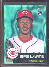 Reiver Sanmartin 2022 Topps Chrome Platinum Aqua Lava Refractor #441 (49/299)
