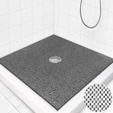 Non-Slip Square Shower Mat 36X36 Inch with Drain Hole