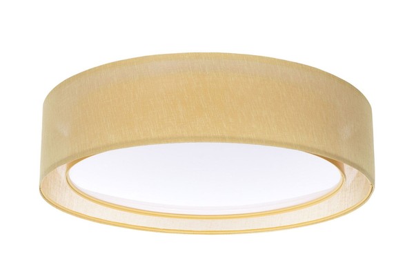 Deckenleuchte Stoff Gelb Schlafzimmer E27 Rund Ø50 Cm Schirm Deckenlampe Flur-image