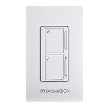 Fanimation Ceiling Fan Wall Control - 3 Speed AC Motor/CCT Select, White - WC4WH