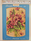 Vintage Meyercord Purple Violet Flower Bouquet Transfer Decal, #X521B, MIP — photo 3