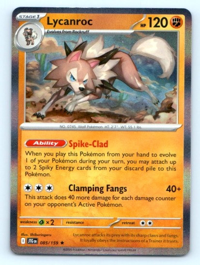 Lycanroc 085/159 ~ Holo English Near Mint