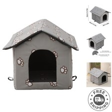 High-Quality Oxford Cloth Cat House - Safe, Warm Shelter for Small Pets Outdoors