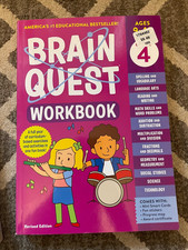 Brain Quest workbook grade 4 ages 9-10 a full year curriculum based exercises