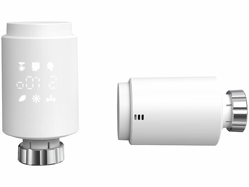 Tête thermostatique ZigBee Revolt connectée pour radiateur à eau