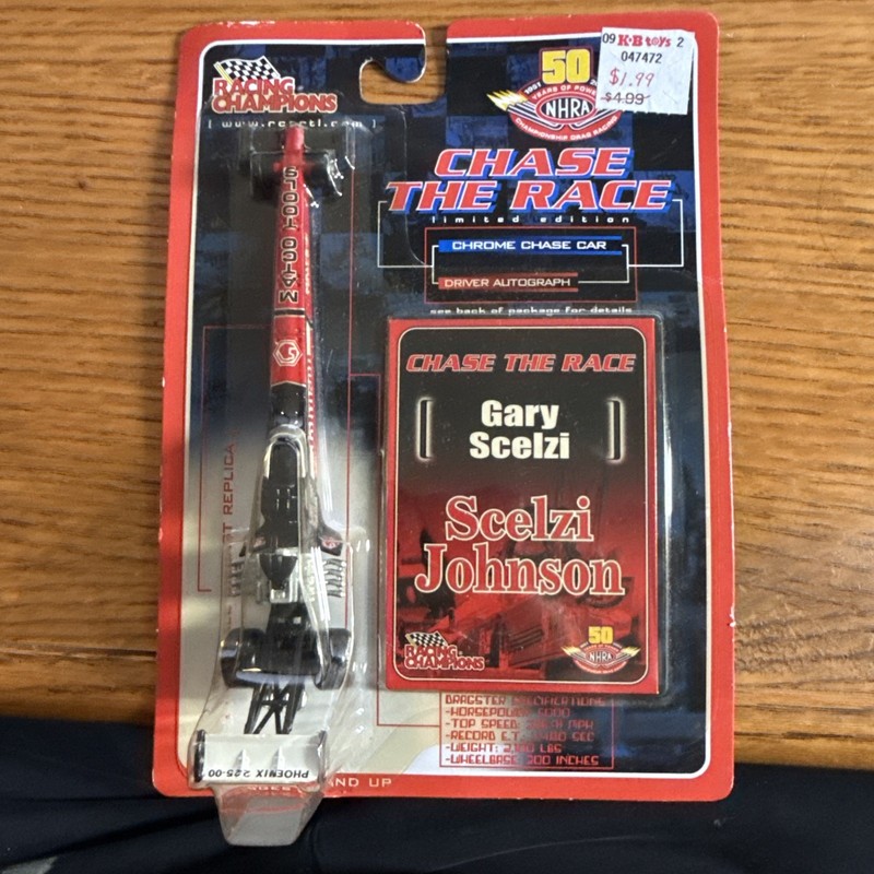 Racing Champions 2001 GARY SCELZI Chase the Race NHRA 1:64 Diecast Dragster
