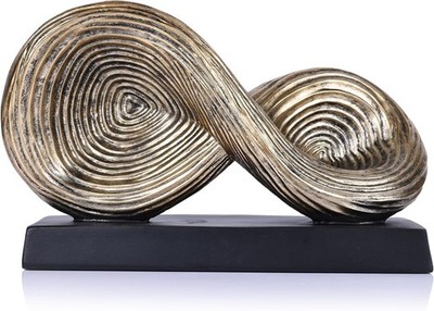 QIANLING Abstract Art Sculpture, Infinity Loop Symbol Sculpture, Abstract Dec...