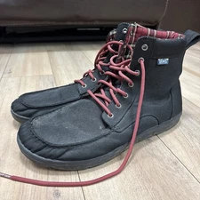 Lems Shoes Boulder Boots Minimal Black Shoe Canvas Siz  16.5 Women's Mens SZ 15