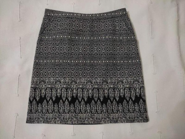 Women Laura Ashley Skirt Grey Wool 40 / L / 48 #A3X8