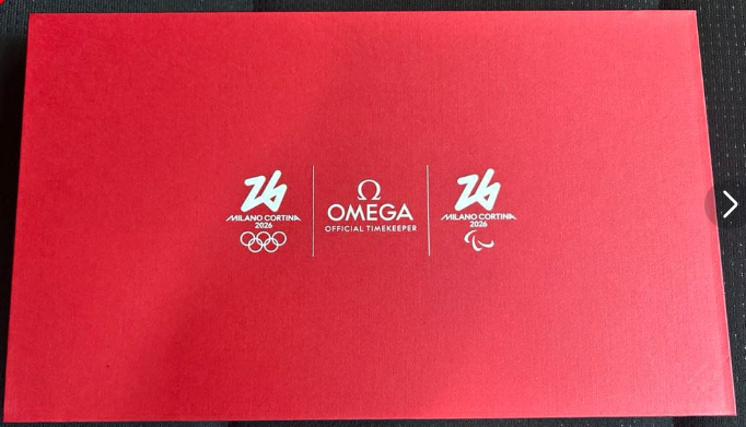 OMEGA Milano Cortina Official 2026 Olympics Limited Pin Badge Not