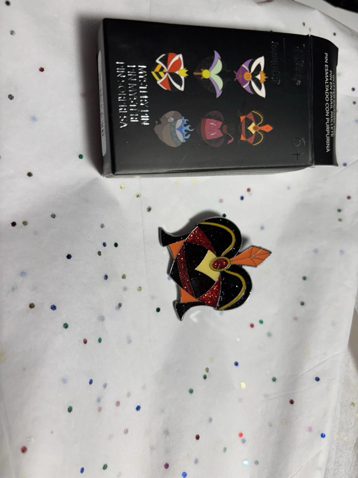 Loungefly Disney Villains Glitter Heart Blind Box Enamel Pin - Jafar