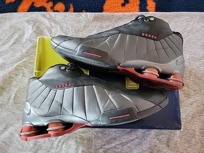 2001 Nike Shox BB4 OG Black Graphite Varsity Red Sz 12 830218-002