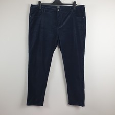 John Lewis Velour Trousers Size 20 Navy Straight Leg BNWT