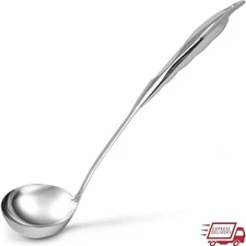 Stainless Steel Soup Ladle Ergonomic Kitchen Tool Heat Resistant Cooking Utensil