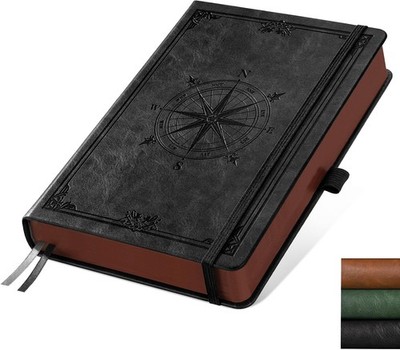 Notizbuch A5 Dotted 100g/m² 320 Seiten Schwarz Bullet Journal flach aufklappbar