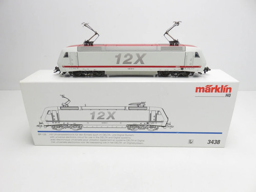(QQ0094) Märklin 3438 E-Lok BR 128 12X AEG, Delta Digital, H0 AC, OVP | Zustand: Gebraucht