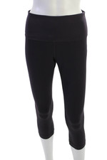 Lululemon Women Capri Leggings Black Nylon Blend Size 8