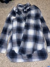 Blue Flannel Button Up Size 10-12 Kids Old Navy