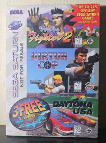 SEALED 🪐 Virtua Fighter 2 🪐 Virtua Cop 🪐 Daytona USA 🪐 SEGA Saturn 🪐 NFR