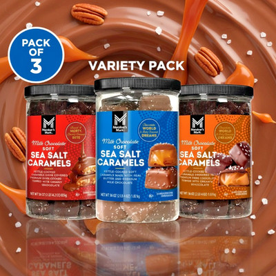 Chocolate Caramel Candy Variety Pack Pecan Clusters &Salt Caramels