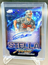 2025 Topps Cosmic Chrome Stella Nova JACKSON HOLLIDAY Black Refractor AUTO 09/10
