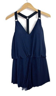 MagicSuit Miraclesuit Swimsuit Gabby Romper Women's 16 Blue Polka Dot One Piece