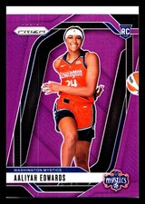 2024 Panini Prizm WNBA #142 Aaliyah Edwards RC Purple Prizm /149 Rookie Mystics 