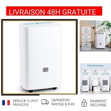 Déshumidificateur d'Air 90L/Jour Pompe 5m Réservoir 8L Silencieux Cave Maison
