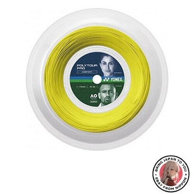 New YONEX Polytour Pro 115 Tennis String 200m Flash Yellow 557 1.15mm PTP115R2