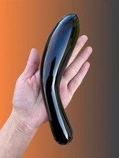 7.2" Black Obsidian Crystal Wand - Healing Stick - Crystal Yoni Wand - Healing W