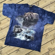 Vintage 1998 The Mountain NWF Editions Grizzly Bear Alan Hunt T Shirt XL USA