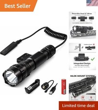 High-Performance 500 Lumen Rail-Mounted Flashlight with Remote Control Option