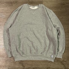Vintage Russell Athletic Sweatshirt Mens XL Boxy Grey Blank Crewneck Sweater USA