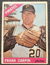 1966 TOPPS FRANK CARPIN (PITTSBURGH PIRATES) #71 LARGE AND SMALL WRINKLES