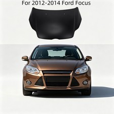 For 2012-2014 Ford Focus Black Primed Steel Hood Cp9z1662b Direct Fit