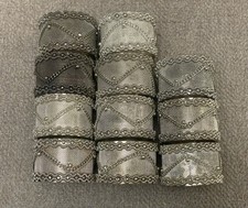 Vintage Silver Plated Napkin Rings with Etched Rim Detail, Set of approximately 11 — listing 5