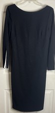 Banana Republic Black Sheath Dress With White Inside,size 2 ,Long Sleeve 