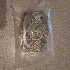 Vintage NRA 125 Years National Rifle Association 1871 To 1996 Belt Buckle New 