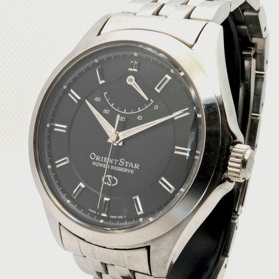 Orient Star Power Reserve Watch EW01 C0 Black Dial Mechanical Manual Wind USED