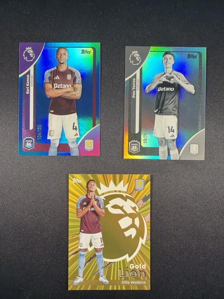 Topps Premier League Aston Villa Pack – Gold Lion Watkins + /75