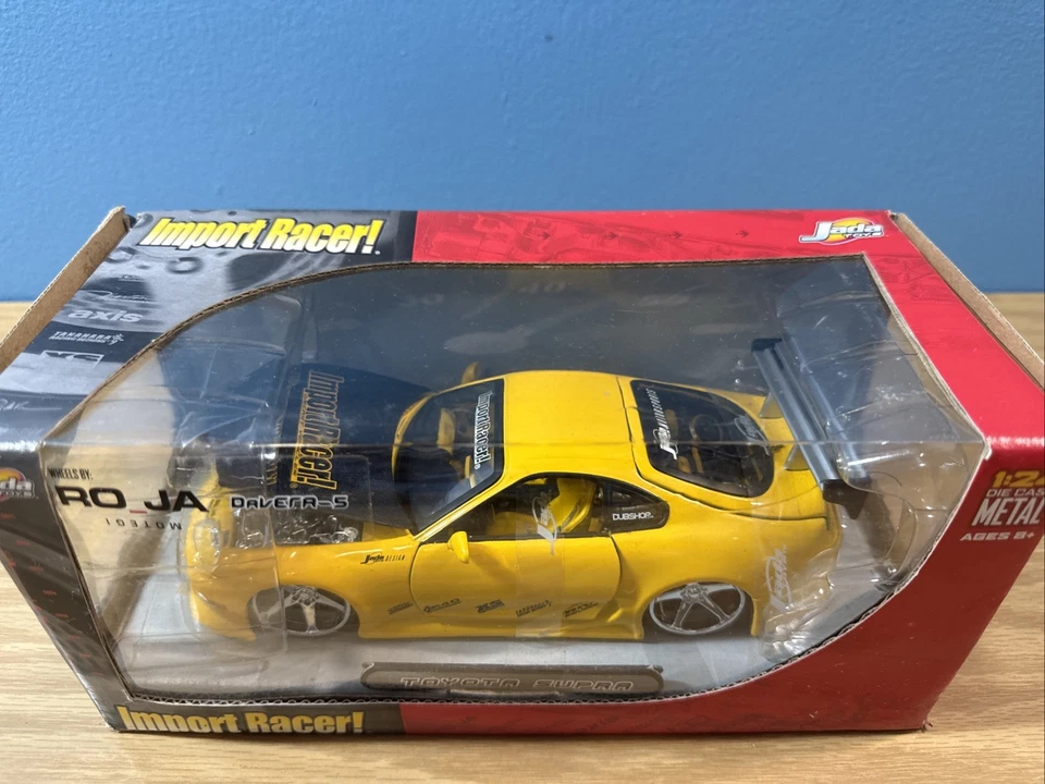 Jada Toys импорт гонщик 1:24 желтый Toyota Supra 53704 литая модель новый в коробке - Изображение 3 из 4