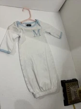 Mud pie M initial gown 0-3 months