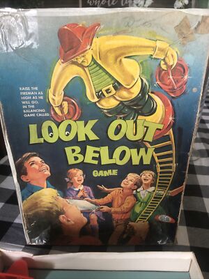 1968 Look Out Below Game by Ideal Complete Box In Not So Great Condition (taped)
