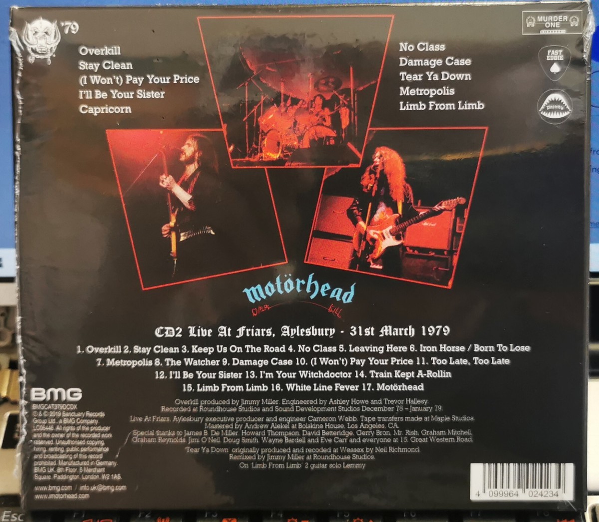 Motorhead・Over Kill・40th Edition・2CD Motörhead - Overkill (40th Anniversary Edition) - 2 CD | Impericon