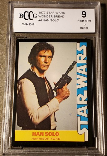 1977 Wonder Bread Star Wars #4 Han Solo — BCCG 9