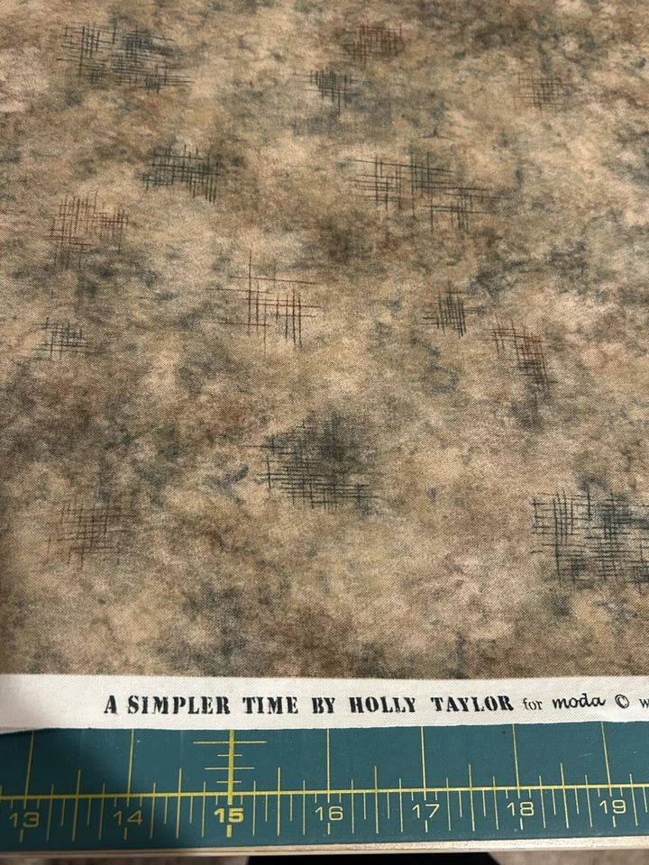 A Simpler Time Holly Taylor for Moda Fabric Faux Print BTY Quilting Sewing #6396 - Image 2 of 3